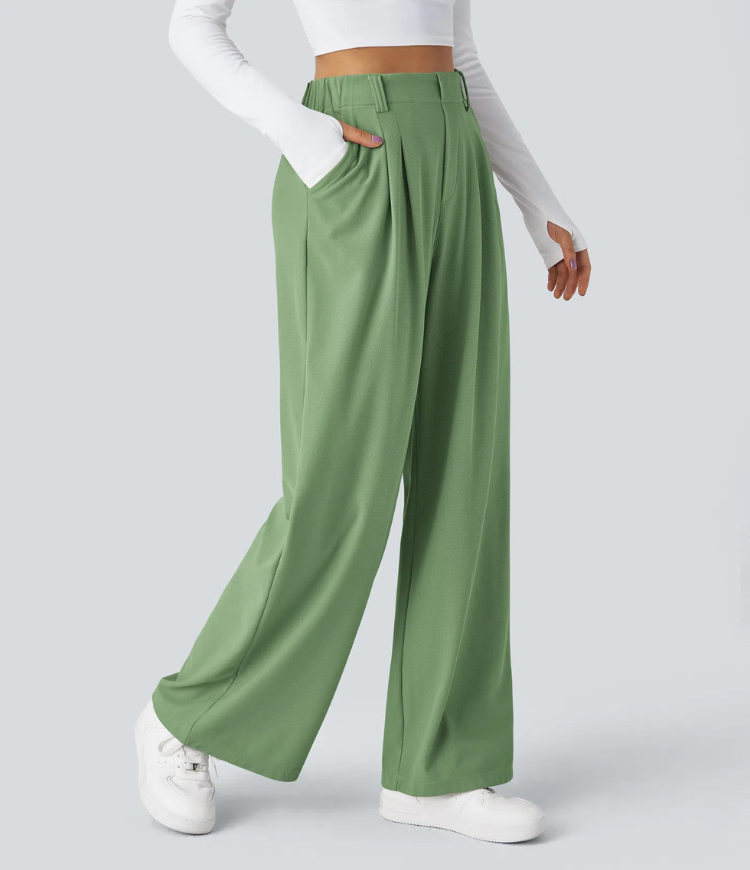 SerenAir™ V2 - Pantaloni svasati con cintura alta e tasche laterali