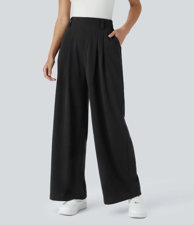 SerenAir™ V2 - Pantaloni svasati con cintura alta e tasche laterali