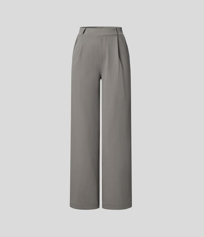 Pantaloni svasati SerenAir™ con cintura alta e tasche laterali con zip