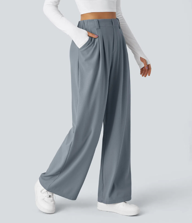 SerenAir™ V2 - Pantaloni svasati con cintura alta e tasche laterali