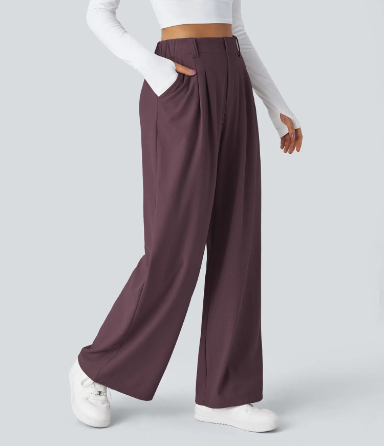 SerenAir™ V2 - Pantaloni svasati con cintura alta e tasche laterali