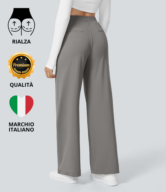 Pantaloni svasati SerenAir™ con cintura alta e tasche laterali con zip