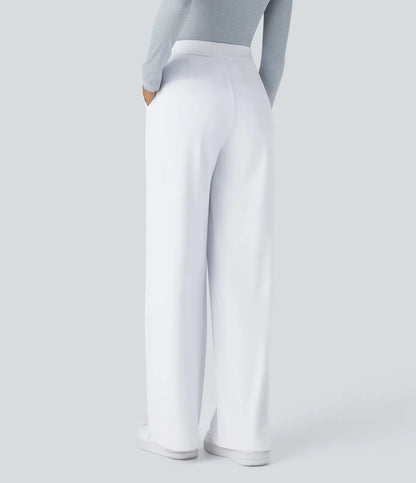 Pantaloni svasati SerenAir™ con cintura alta e tasche laterali con zip