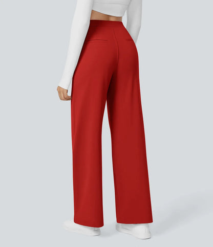 Pantaloni svasati SerenAir™ con cintura alta e tasche laterali con zip